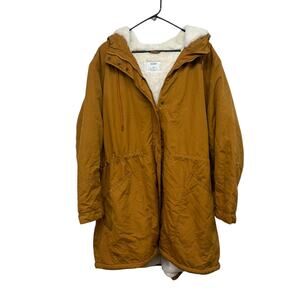 Cozy Faux Fur Hooded Parka Jacket Old Navy Tobacco Brown Plus Size 4X